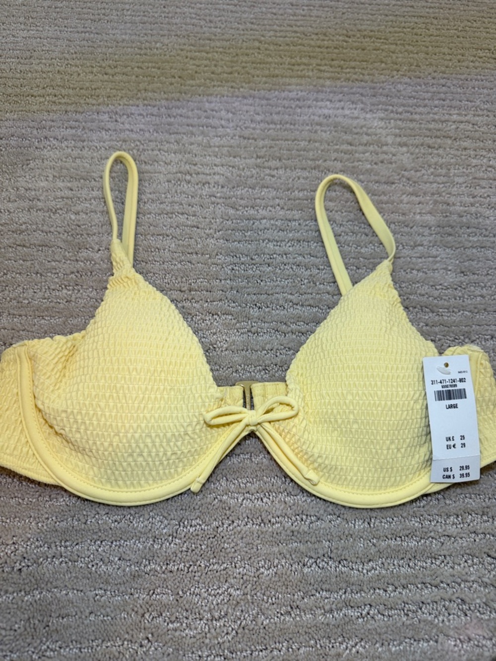 Hollister Yellow Textured Underwire Bikini Set - Picture 5 of 8